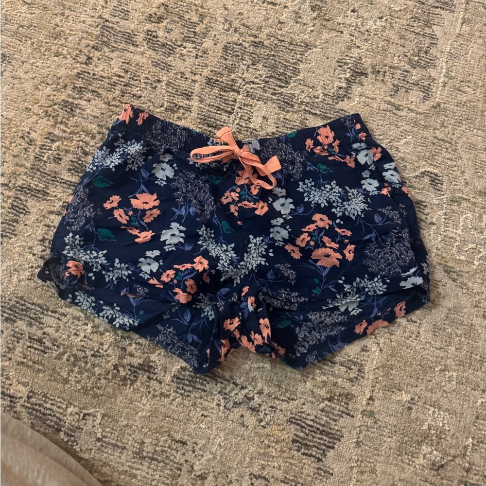Blue and Pink Gap Pajama Floral Shorts
